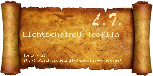 Lichtscheindl Teofila névjegykártya